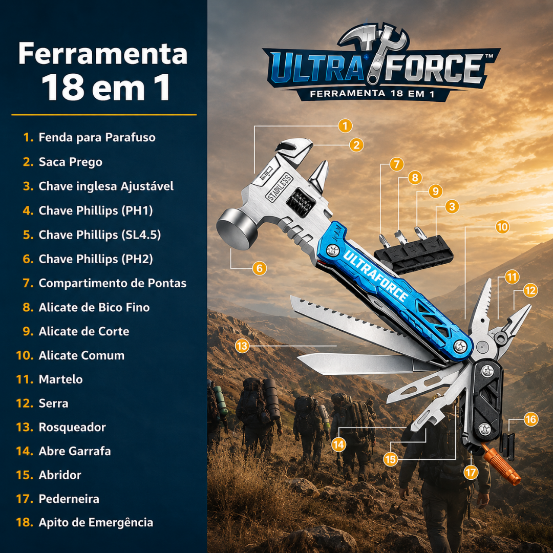 UltraForce™ Ferramenta 18 em 1