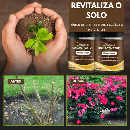 Ativador de Solo - O Segredo para uma Terra Sempre Fértil + BRINDE HOJE: Kit 20 Sementes Premium🔥