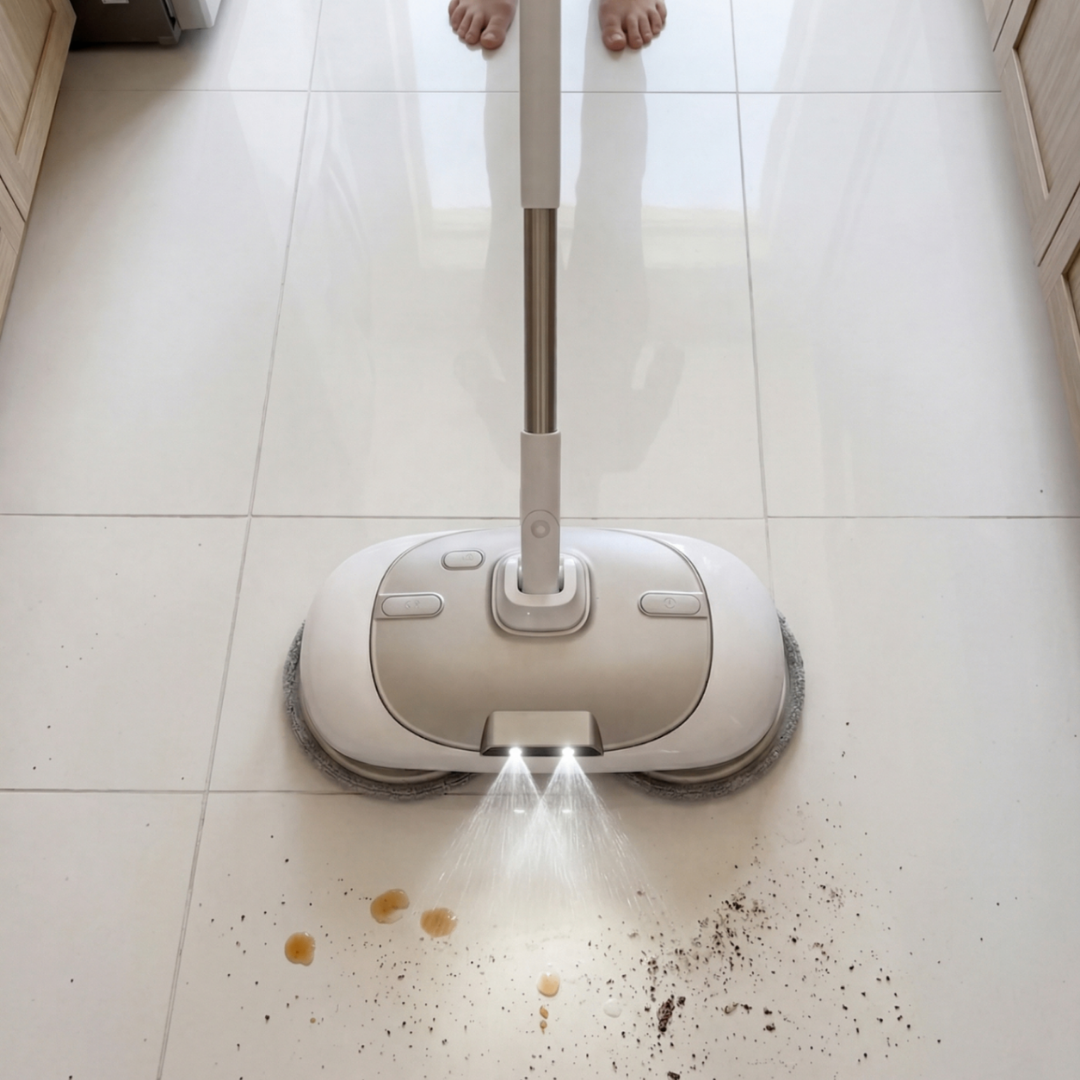 Mop Elétrico 360º + BRINDES: Módulos de Limpeza e Tanque Suporte - Oferta Relâmpago⚡