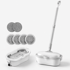 Mop Elétrico 360º + BRINDES: Módulos de Limpeza e Tanque Suporte - Oferta Relâmpago⚡