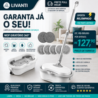 Mop Elétrico 360º + BRINDES: Módulos de Limpeza e Tanque Suporte - Oferta Relâmpago⚡