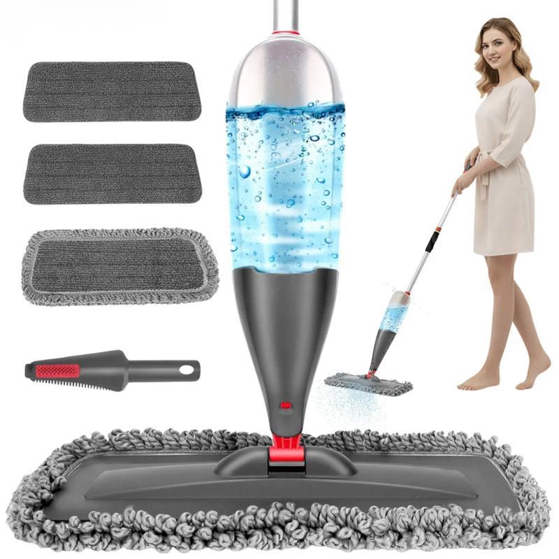 Mop Spray 800ml + Kit Completo com Microfibra, Esfregão, 3 Refis Laváveis - Oferta por Tempo Limitado 🔥